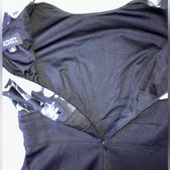 Adrianna Papell from Nordstroms Black&White Midi Dress Form Flattering waist W10 - Picture 7 of 10